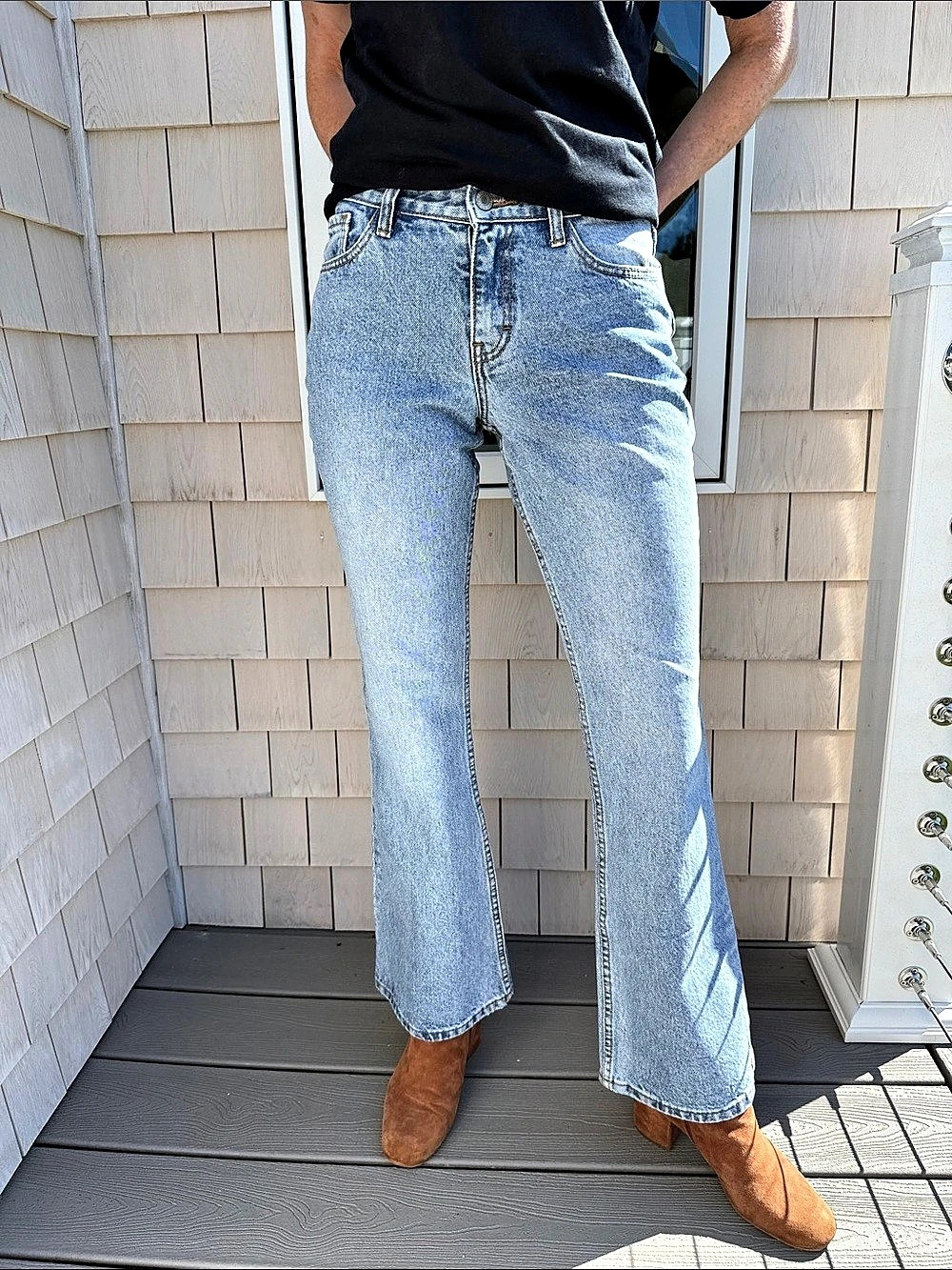 Brandy Melville John Galt Mid-Rise Denim Flare Jeans Y2K 90s